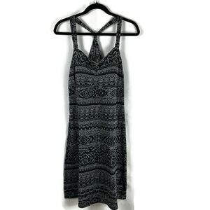 DAKINI Women's Gray Black Geometric Burnout Athleisure Strap Dress Size Large